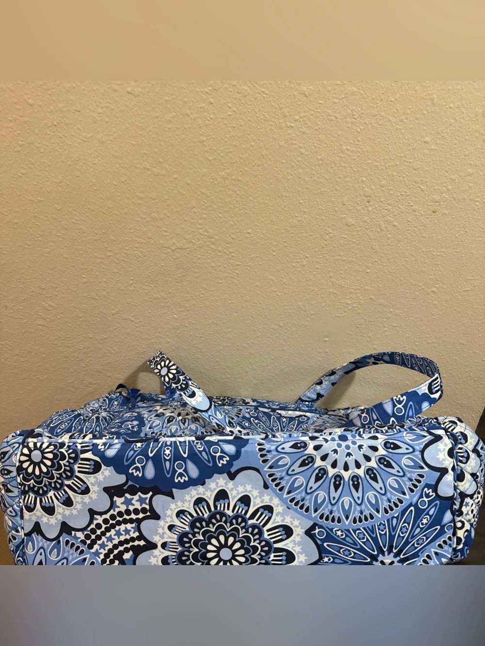 Vera Bradley Blue Floral Quilted Tote Bag